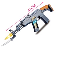 Pistolet-jouet électrique AK47 de 42cm; Jouet pistolet vibrant à lumière sonore; Jouet pistolet à piles avec lumière et son; Tir pour enfants