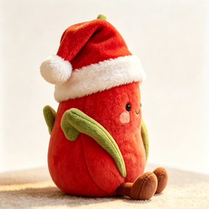 Customize Festive Soft Chili Plush for Holiday Decor Food-Themed Christmas Chili Plushie Gift - Product Image 1