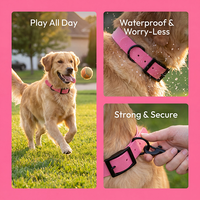 Collier pour chien NOVIPET personnalisé de luxe, imperméable en PVC, couleur vive nid d'abeille, boucle réglable en alliage de zinc, pour la natation, la chasse et l'entraînement