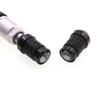 Capuchons de valve de pneu universels colorés en alliage d'aluminium anodisé moleté pour voiture, type Schrader, avec protection anti-poussière