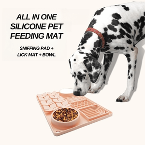 SparkPro Honeycomb Water Ventosa No Bend Eco Friendly Unique Argyle A prueba de derrames Square Luxury Pet Bowl - Product Image 2
