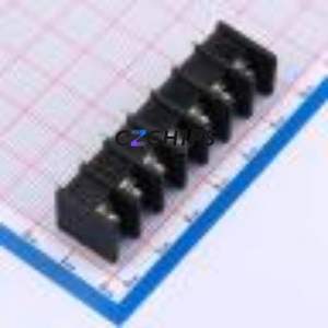DBT30C-7.62-7P-BK-P Barrier Terminal Block Through hole Component (THT),P=7.62mm Connector Two Sides 7.62mm 1x7P Straight Pin - Product Image 1