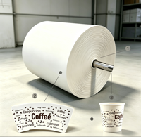 Rollos de Papel para Impresión de Cartón de Fabricantes de Papel para Uso en Café y Bebidas, Rollos de Papel de Materia Prima con Recubrimiento de PE/PLA
