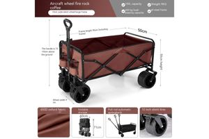 Chariot de camping à vente chaude chariot de jardin chariot de marché pliant à 4 roues produit - Product Image 4