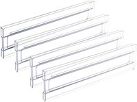 Organisateur de bureau en plastique transparent PS, séparateurs de tiroirs extensibles et réglables pour placard, armoire, cuisine, salle de bain, sous-vêtements