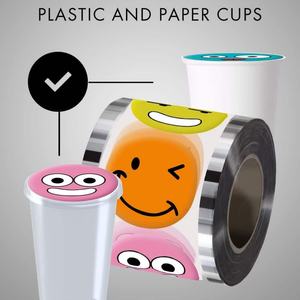 Film de scellage personnalisé avec logo imprimé pour gobelets en plastique PP et en papier, compatible avec les machines à sceller pour boba, eau, café froid, jus, soda - Product Image 6