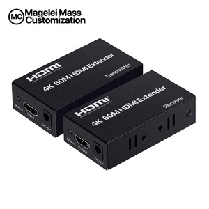 Transmisor y Receptor <span class=keywords><strong>HDMI</strong></span> de 60 m sobre IP RJ45 <span class=keywords><strong>Ethernet</strong></span> Cat5e Cat6 LAN Full HD <span class=keywords><strong>4k</strong></span> Extensor <span class=keywords><strong>HDMI</strong></span> de 60 m - Product Image 1