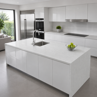 Silber-Wellen-Quarz Großformatige Platten 15-30mm |   CE ISO SGS zertifiziert |   Moderner Indoor-Hotel-Lobby-Tisch für Theken und Arbeitsflächen