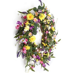 <span class=keywords><strong>Couronne</strong></span> décorative 24 "<span class=keywords><strong>Couronne</strong></span> <span class=keywords><strong>de</strong></span> lavande marguerite Belle <span class=keywords><strong>couronne</strong></span> artificielle <span class=keywords><strong>de</strong></span> printemps et d'été pour porte d'entrée ou décoration intérieure - Product Image 5