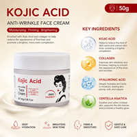 Acide Kojique 50g Produits de Soin de la Peau Niacinamide Hydrolysé Blanchissant Anti-Rides Raffermissant Éclaircissant Réduit les Pores Crème Visage