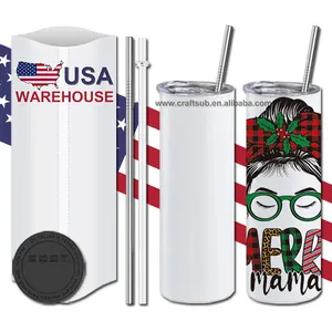 Wholesale Shenzhen 20oz 20 oz RTS Stainless Steel Straight Durable Glossy Coating Dye Sublimation Tumblers in USA Warehouse