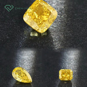 Igi ได้รับการรับรอง cvD/hpht 0.5-5CT VS1สีเหลืองแฟนซีมรกตหัวใจใสตัดมรกต - Product Image 2