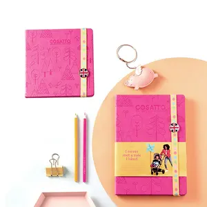 Custom Fashion Hardcover PU Leather Agenda Personalise Diary Work Note Book