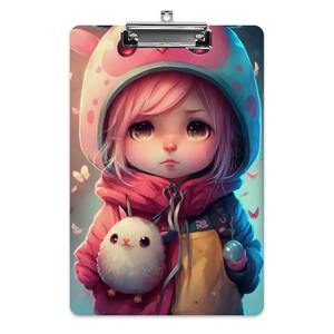 Portapapeles acrílico con imagen personalizada con componentes metálicos Material PS duradero y ligero - Product Image 3