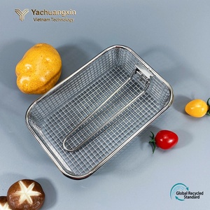 Cesta para freír patatas fritas de acero inoxidable, mini cesta para freír, para cocinar al aire libre, uso en campamentos, 1 unidad - Product Image 5