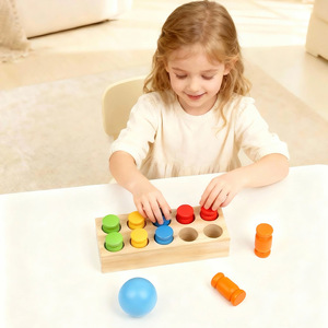Jeu cognitif en bois Montessori <span class=keywords><strong>pour</strong></span> développer la mémoire et la cognition des couleurs chez les enfants, jouet éducatif amusant <span class=keywords><strong>pour</strong></span> apprendre à associer les bonbons - Product Image 3