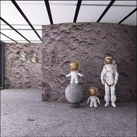 Papier peint adhésif en relief 3D, surface lunaire, pour chambre d'enfant, chambre d'astronaute, crèche