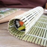 Tapis de sushi en bambou tissé à la main, avec une excellente élasticité et durabilité petit mat de roulement en bambou