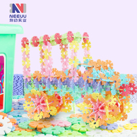 Coloré en plastique flocon de neige blocs de construction enfants bricolage Intelligence modèle jouet ensemble créatif construction brique jouets