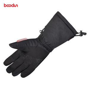 Guantes Eléctricos Boodun Negros de Poliéster Unisex para Esquí con Carga USB y Tres Ajustes de Temperatura - Product Image 1