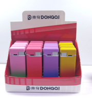 Nouveau Briquet Électronique en Plastique au Design Européen Moderne 2026, Prix Usine OEM, à Gaz Butane, Coupe-Vent, Rechargeable pour Cigarettes