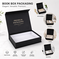 Caja de Libro de Cartón Rígido Ecológica con Cierre Magnético, Impermeable, de Alta Gama, para Regalos, con Logotipo Personalizado