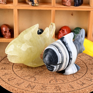 Venta al por Mayor de Tallados de Animales en Piedra Natural Curativa, Esculturas de Gemas de Cuarzo, Tallados de Tiburón en Cristal para Manualidades Decorativas - Product Image 6