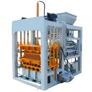 concrete brick making machine QT4-15B automatic hydraulic pressure block machine with engineer help