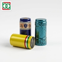 Capsule rétractable en aluminium pour vin avec logo personnalisé en relief, manchon en aluminium, bouchon ROPP facile à ouvrir, capsule jetable en plastique et en aluminium