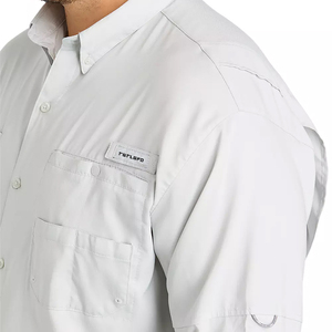 Oem Men'S Fishing Shirt Plus Size Long Sleeve Performance Nylon Uv Protection Gots Certified Custom Logo Outdoor Private Label - Product Image 3