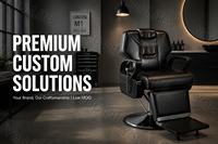 Fauteuil de Barbier Noir Haute Qualité à Prix Abordable, Mobilier de Salon de Coiffure, Chaise de Coiffage Hydraulique avec Pompe Robuste et Puissante