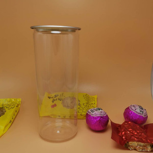 350ml PET plastic milk can with aluminum easy open lid plastic bottle for drink