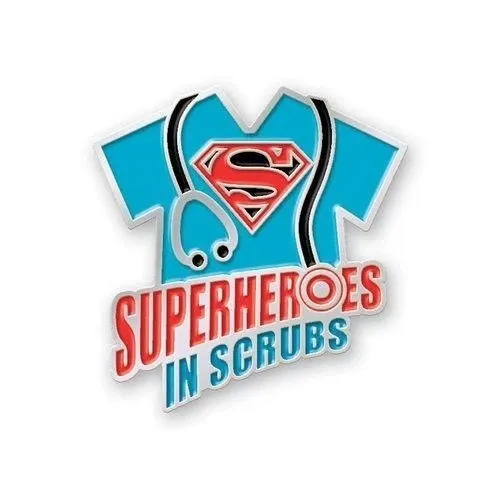 Значок на лацкан WD Superheros In скрабы, Подарочная брошь с эмалью для храбрости врача медсестры