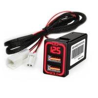 Xiaomi — chargeur de voiture double USB QC3.0, adaptateur, avec affichage numérique, voltmètre, DVR, chargeur rapide, universel, pour Toyota