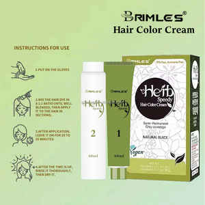 Crème colorante pour cheveux facile à utiliser, sans <span class=keywords><strong>PPD</strong></span>, sans ammoniaque, coloration rapide à base de plantes, teinture pour cheveux brun noir, crème colorante pour cheveux 60 ml * 2 - Product Image 2