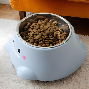 Stainless Steel Pet Bowl Non Slip Anti Tipping Detachable Easy Clean For <b>Cat</b> Rounded Shape Cw7002 - Product Image 4