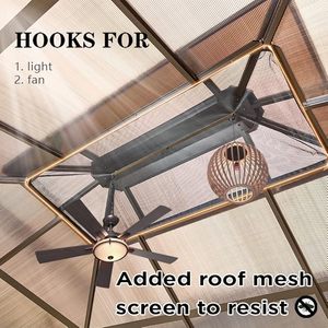 Bán Chạy Nhất Bền Vững Không Thấm Nước Ngoài Trời Vườn Pavilion Khung Nhôm Vĩnh Viễn Pavilion Hardtop Gazebo Với Rèm - Product Image 5