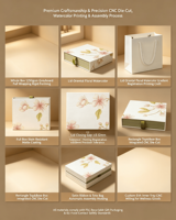 Coffret magnétique de luxe personnalisé pour bijoux, avec logo en feuille d'or, pour ensemble collier, boucles d'oreilles et pendentif, nouveau design pour le marché américain