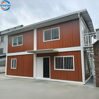 WinFair Paraguay Maison d'hôtes modulaire préfabriquée économique en conteneur, duplex 2 étages, pour studio résidentiel / espace créatif / logement du personnel