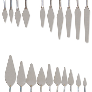 Phoenix Style coréen 1-18 #   Couteau <span class=keywords><strong>à</strong></span> palette pour peinture <span class=keywords><strong>à</strong></span> l'huile sur toile d'artiste, manche en bois brun, lame en acier inoxydable - Product Image 4