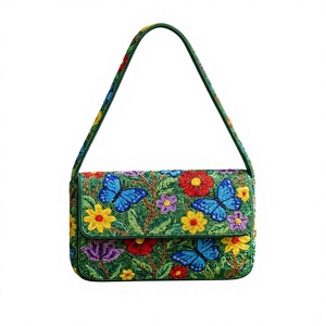Bolso de Hombro Tipo Clutch de Lino con Cuentas, Estilo Bohemio, Diseño de Lujo, Impermeable, para Mujer, Ideal para Fiestas y Eventos - Product Image 1