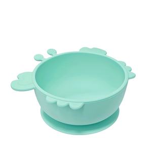 Ensemble de vaisselle pour bébé en silicone de haute qualité, durable, sûr, sans BPA, étanche, en forme de crabe, pour l'alimentation et l'apprentissage des enfants, pour les collations et les repas à la maison - Product Image 1