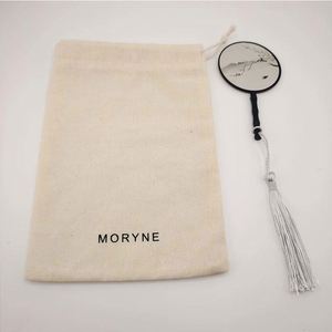 OEM&ODM Silk Screen Print Organic Cotton Muslin <b>Pouches</b> Natural Canvas Cotton <b>Drawstring</b> Bag Canvas <b>Drawstring</b> <b>Pouch</b> Dust Bag - Product Image 3