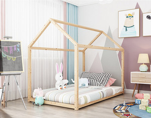 Lit d'enfant en bois massif moderne et élégant, maison dans les arbres, lit <span class=keywords><strong>de</strong></span> bébé et matelas tatami créatif, meubles pour bébés - Product Image 6