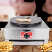 Crêpière et machine à pancakes professionnelle à gaz GPL avec revêtement antiadhésif, plaque de cuisson de 400 mm
