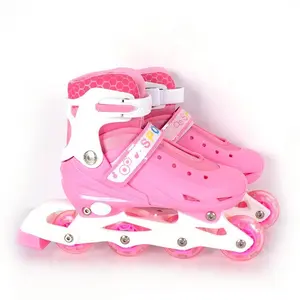 รองเท้าสเก็ตแบบมีล้อในตัวสำหรับเด็ก รุ่น LED มีไฟกระพริบ สีฟ้า ชุดสเก็ตแบบสี่ล้อ <span class=keywords><strong>ราคา</strong></span> - Product Image 1