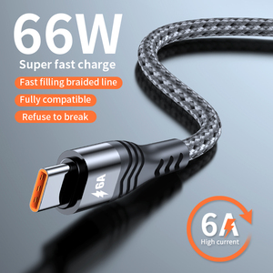 Jmax Nouveauté Câble USB Type-C de charge <span class=keywords><strong>super</strong></span> rapide 66W 1m Compatible avec les téléphones IOS et Android avec tous les protocoles de charge rapide - Product Image 3