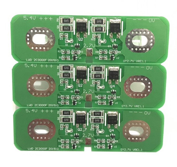 BOMサービススーパーコンデンサ2.7V3000Fバランシング保護PCB5.4Vバランス回路基板