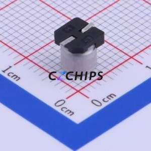 ตัวเก็บประจุอิเล็กโทรไลต์อะลูมิเนียมแบบ SMD รุ่น VES220M1ETR-0505, ขนาด D5xL5.3 มม. 22uF 20% 25V 5 มม. - Product Image 2