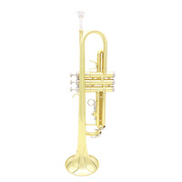 SLADE B- Small Size Brass Tube Body Professional and Student Beginners' Brass Instruments with BB Tone Lacquer Surface Trumpet